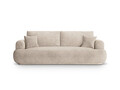 Canapea extensibila 3 locuri, Ella-193, Micadoni Home, 253x108x94 cm, tesatura structurata chenille, bej sand