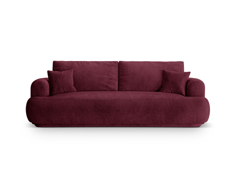 Canapea extensibila 3 locuri, Ella-193, Micadoni Home, 253x108x94 cm, tesatura structurata chenille, bordo