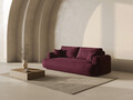 Canapea extensibila 3 locuri, Ella-193, Micadoni Home, 253x108x94 cm, tesatura structurata chenille, bordo