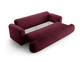 Canapea extensibila 3 locuri, Ella-193, Micadoni Home, 253x108x94 cm, tesatura structurata chenille, bordo