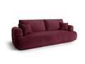 Canapea extensibila 3 locuri, Ella-193, Micadoni Home, 253x108x94 cm, tesatura structurata chenille, bordo