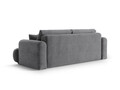 Canapea extensibila 3 locuri, Ella-193, Micadoni Home, 253x108x94 cm, tesatura structurata chenille, gri
