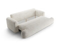 Canapea extensibila 3 locuri, Ella, Micadoni Home, 253x108x94 cm, tesatura boucle, bej deschis