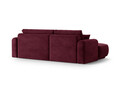Coltar extensibil stanga 5 locuri, modular, cu lada depozitare, Ella, Micadoni Home, 271x174x94 cm, tesatura structurata chenille, bordo