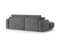 Coltar extensibil stanga 5 locuri, modular, cu lada depozitare, Ella, Micadoni Home, 271x174x94 cm, tesatura structurata chenille, gri