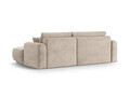 Coltar extensibil dreapta 5 locuri, modular, cu lada depozitare, Ella, Micadoni Home, 271x174x94 cm, tesatura structurata chenille, bej sand