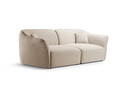 Canapea 3 locuri, Hailey, Micadoni Home, 206x102x79 cm, tesatura boucle, bej inchis
