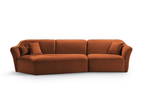 Coltar stanga 5 locuri, Hailey, Micadoni Home, 292x138x79 cm, tesatura boucle, caramiziu