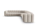 Coltar simetric modular 5 locuri, Lupine-44, Micadoni Home, 309x309x70 cm, catifea, bej