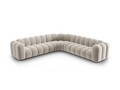 Coltar simetric modular 5 locuri, Lupine-44, Micadoni Home, 309x309x70 cm, catifea, bej