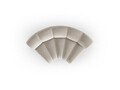 Modul pentru canapea, 1 loc, Lupine-44, Micadoni Home, 185x95x70 cm, catifea, bej