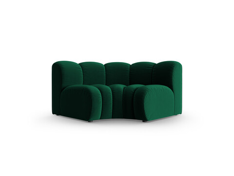 Modul pentru canapea, 1 loc, Lupine-44, Micadoni Home, 185x95x70 cm, catifea, verde bottle