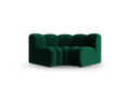 Modul pentru canapea, 1 loc, Lupine-44, Micadoni Home, 185x95x70 cm, catifea, verde bottle