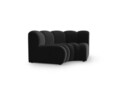 Modul pentru canapea, 1 loc, Lupine-44, Micadoni Home, 185x95x70 cm, catifea, negru