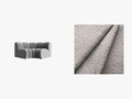 Modul pentru canapea, 1 loc, Lupine-101, Micadoni Home, 185x95x70 cm, tesatura boucle, gri deschis