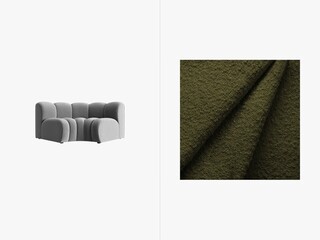 Oliv inchis, Modul canapea 185x95x70 cm