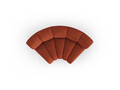 Modul pentru canapea, 1 loc, Lupine-140, Micadoni Home, 185x95x70 cm, tesatura chenille din poliester, teracota