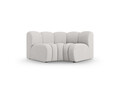 Modul pentru canapea, 1 loc, Lupine-140, Micadoni Home, 185x95x70 cm, tesatura chenille din poliester, gri deschis