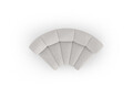 Modul pentru canapea, 1 loc, Lupine-140, Micadoni Home, 185x95x70 cm, tesatura chenille din poliester, gri deschis
