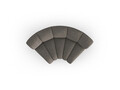 Modul pentru canapea, 1 loc, Lupine-140, Micadoni Home, 185x95x70 cm, tesatura chenille din poliester, gri