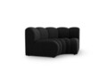 Modul pentru canapea, 1 loc, Lupine-140, Micadoni Home, 185x95x70 cm, tesatura chenille din poliester, negru