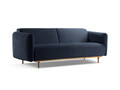 Canapea 2 locuri, Noomi-215, Micadoni Home, 162x94x75 cm, tesatura structurata chenille, albastru navy