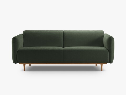 Canapea 3 locuri, Noomi-215, Micadoni Home, 196x94x75 cm, tesatura structurata chenille, verde moss