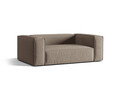 Canapea 2 locuri, Nuria-88, Micadoni Home, 170x110x72 cm, catifea, gri beton