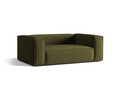 Canapea 2 locuri, Nuria-88, Micadoni Home, 170x110x72 cm, catifea, verde moss melange