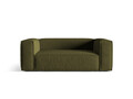 Canapea 2 locuri, Nuria-88, Micadoni Home, 170x110x72 cm, catifea, verde moss melange