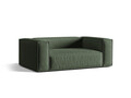 Canapea 2 locuri, Nuria-215, Micadoni Home, 170x110x72 cm, tesatura structurata chenille, verde moss