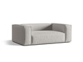 Canapea 2 locuri, Nuria-215, Micadoni Home, 170x110x72 cm, tesatura structurata chenille, gri deschis