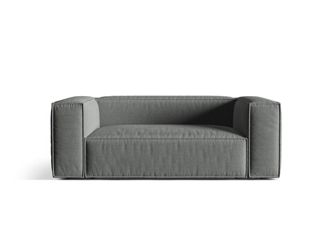 Canapea 2 locuri, Nuria-215, Micadoni Home, 170x110x72 cm, tesatura structurata chenille, gri