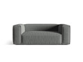 Canapea 2 locuri, Nuria-215, Micadoni Home, 170x110x72 cm, tesatura structurata chenille, gri