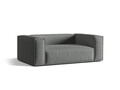 Canapea 2 locuri, Nuria-215, Micadoni Home, 170x110x72 cm, tesatura structurata chenille, gri