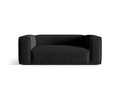 Canapea 2 locuri, Nuria-215, Micadoni Home, 170x110x72 cm, tesatura structurata chenille, negru