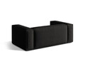 Canapea 2 locuri, Nuria-215, Micadoni Home, 170x110x72 cm, tesatura structurata chenille, negru