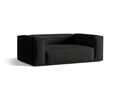 Canapea 2 locuri, Nuria-215, Micadoni Home, 170x110x72 cm, tesatura structurata chenille, negru