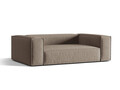 Canapea 3 locuri, Nuria-88, Micadoni Home, 210x110x72 cm, catifea, gri beton