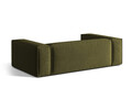 Canapea 3 locuri, Nuria-88, Micadoni Home, 210x110x72 cm, catifea, verde moss melange