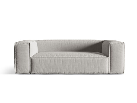 Canapea 3 locuri, Nuria-215, Micadoni Home, 210x110x72 cm, tesatura structurata chenille, gri deschis