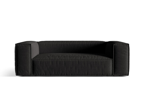 Canapea 3 locuri, Nuria-215, Micadoni Home, 210x110x72 cm, tesatura structurata chenille, negru