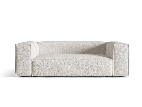 Canapea 3 locuri, Nuria-260, Micadoni Home, 210x110x72 cm, tesatura boucle, gri bej melange