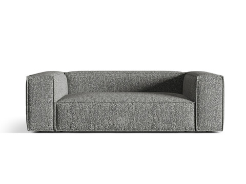 Canapea 3 locuri, Nuria-260, Micadoni Home, 210x110x72 cm, tesatura boucle, grafit