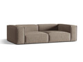 Canapea 4 locuri, Nuria-88, Micadoni Home, 250x110x72 cm, catifea, gri beton