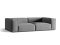 Canapea 4 locuri, Nuria-88, Micadoni Home, 250x110x72 cm, catifea, gri