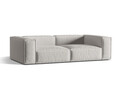 Canapea 4 locuri, Nuria-215, Micadoni Home, 250x110x72 cm, tesatura structurata chenille, gri deschis