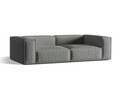 Canapea 4 locuri, Nuria-215, Micadoni Home, 250x110x72 cm, tesatura structurata chenille, gri