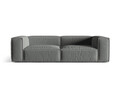 Canapea 4 locuri, Nuria-215, Micadoni Home, 250x110x72 cm, tesatura structurata chenille, gri