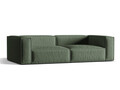 Canapea 5 locuri, Nuria-215, Micadoni Home, 290x110x72 cm, tesatura structurata chenille, verde moss
